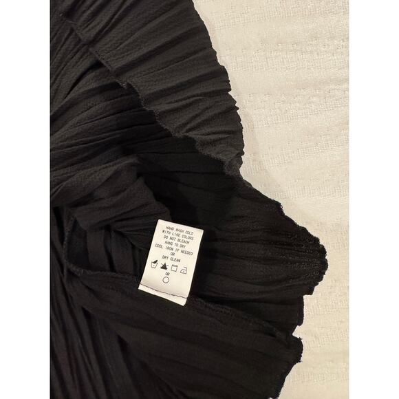 Melloday Twist Pleat Textured Blouse Dolman Sleeves Women’s Large NWT Minimalist - Picture 12 of 14